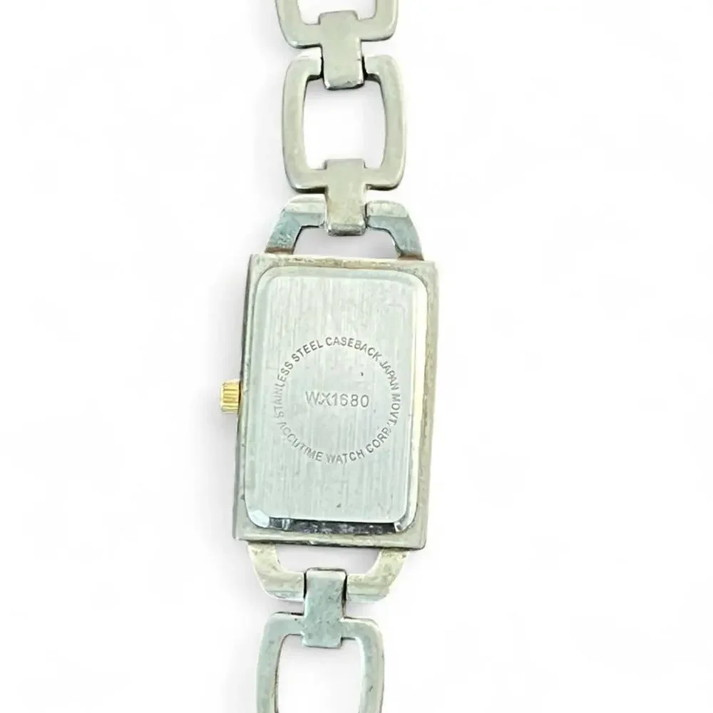 Silver and gold vintage watch